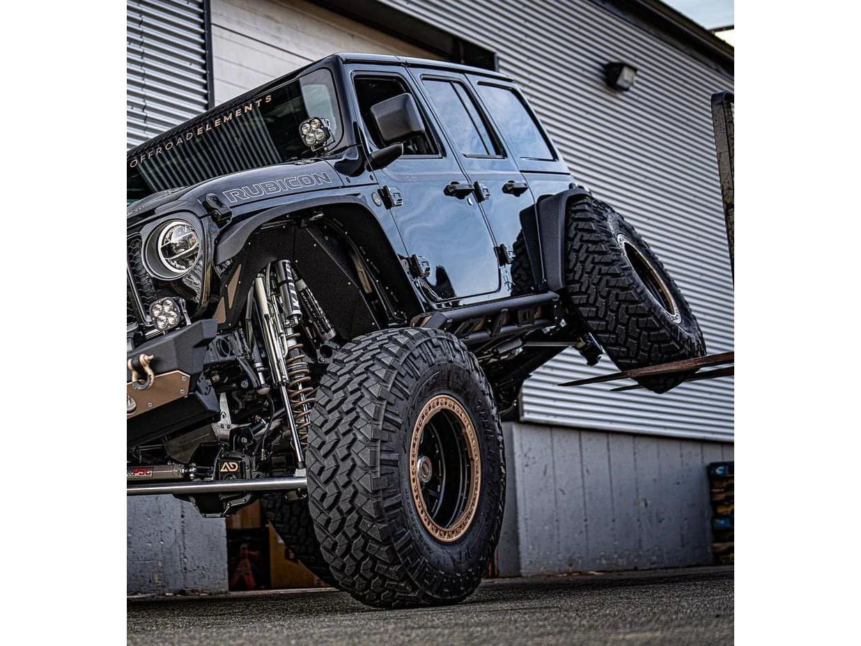 JLU Diesel KING Front 2.5 Inch Double Throwdown Rear 2.5 Inch Coilover Bypass HC Long Arm PRO PLUS, BLACK, 4 Door - Image 6