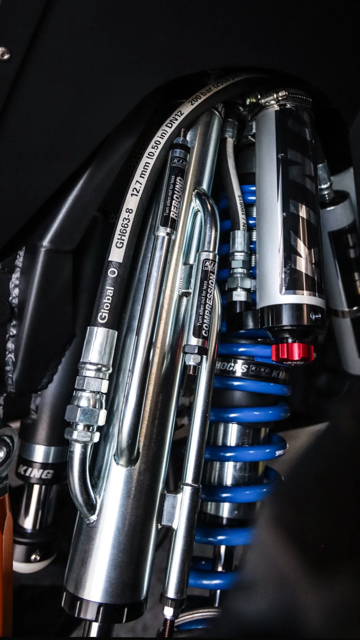 JLU KING Front 3-5 Inch front 2.5 Inch Double Throwdown Rear 2.5 Inch Coilover Bypass HC Long Arm PRO PLUS, BLACK, 4 Door 2.0 or 3.6L Gas JEEP WRANGLER - Image 5